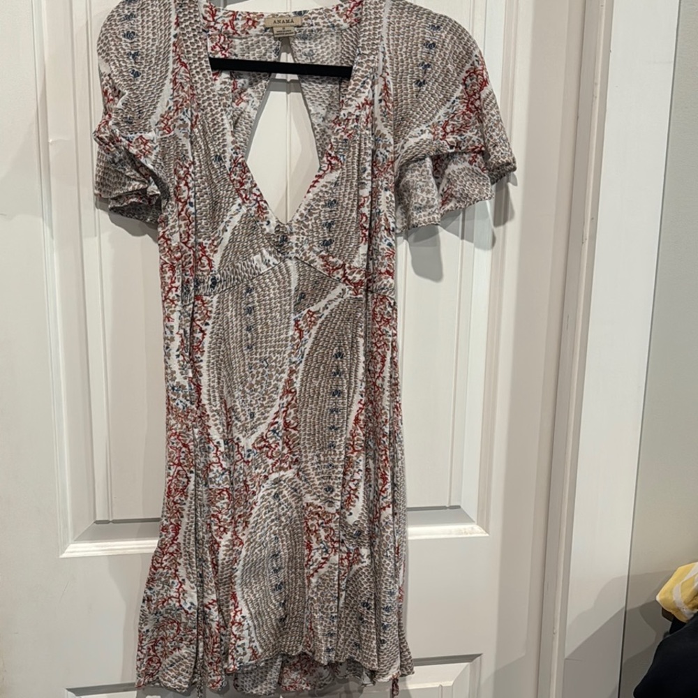 Floral Boho V-Neck Ruffle Sleeve Dress